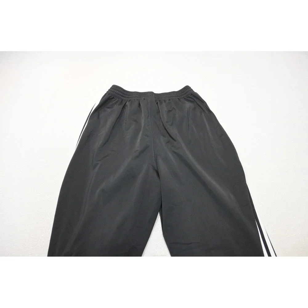 Adidas Track Sweat Pants Mens Medium Black White Stripes Athletic Excellent